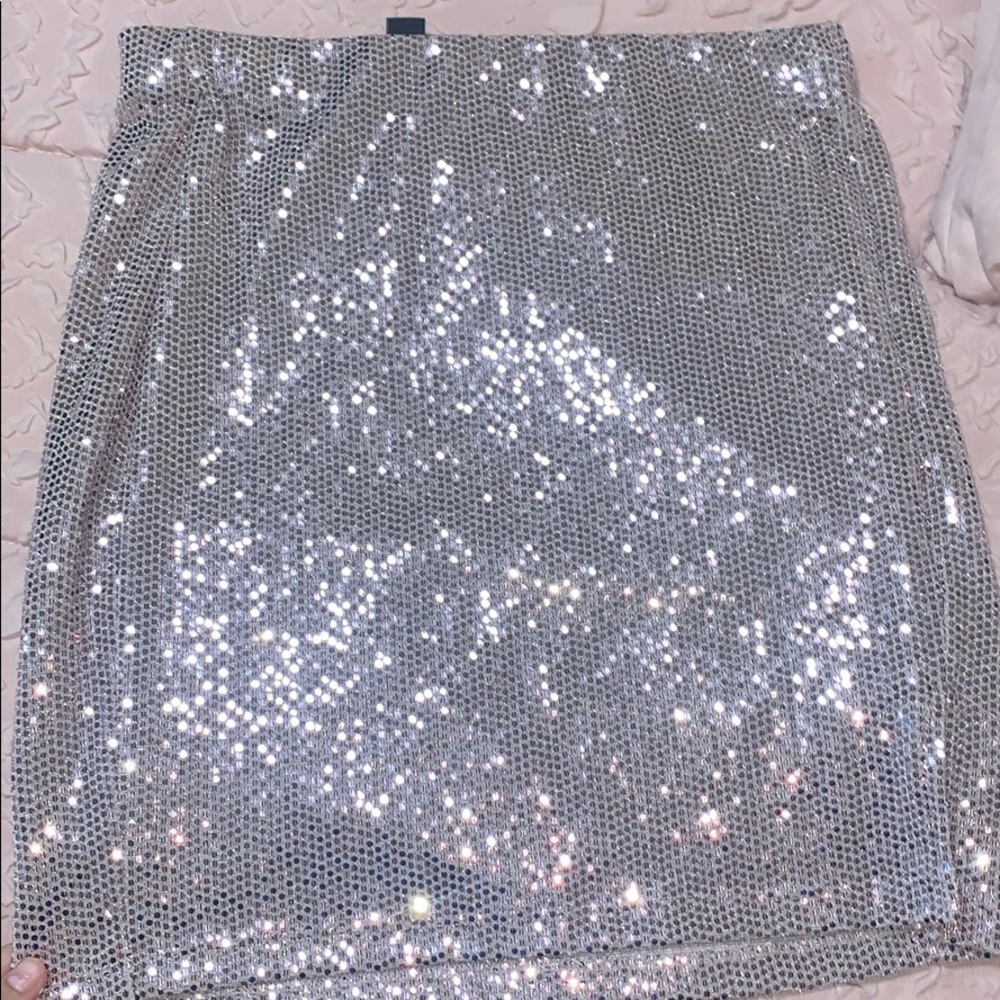 Light sparkly pink skirt